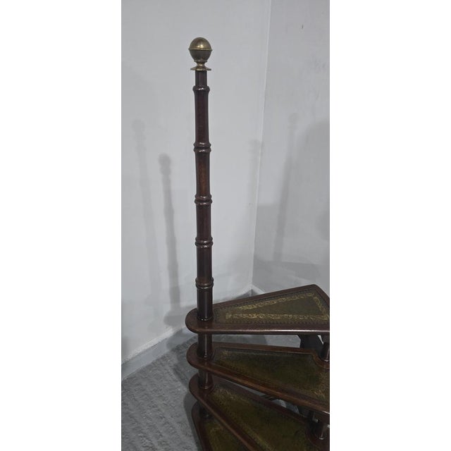 1920s Good Set Mahogany Library Steps, 1930 For Sale - Image 5 of 14