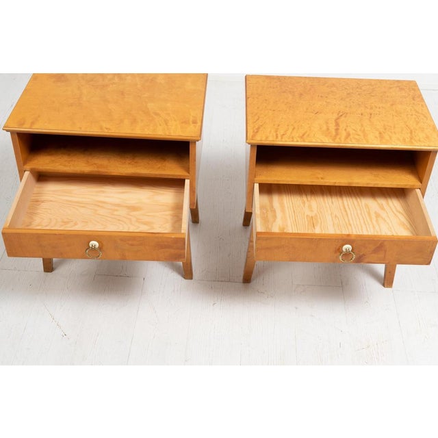 Wood Art Deco Swedish Birch Nightstands, 1920s, Set of 2 For Sale - Image 7 of 9