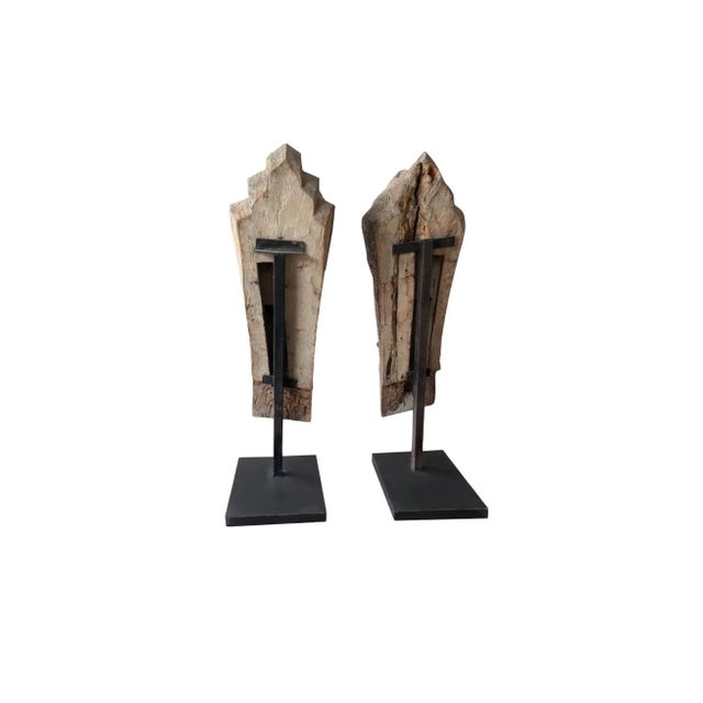 Wood Pair of Antique Singa Sculptures, Batak Tribe Sumatra, Early 20th Century For Sale - Image 7 of 7