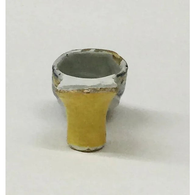 Small 18th Century Polychrome Earthenware Shoe Slippery from Makkum, Netherlands For Sale - Image 4 of 9