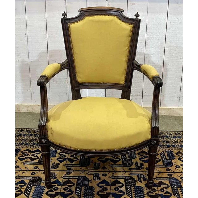 Late 19th Century Louis XVI Armchair in Beech For Sale - Image 11 of 11
