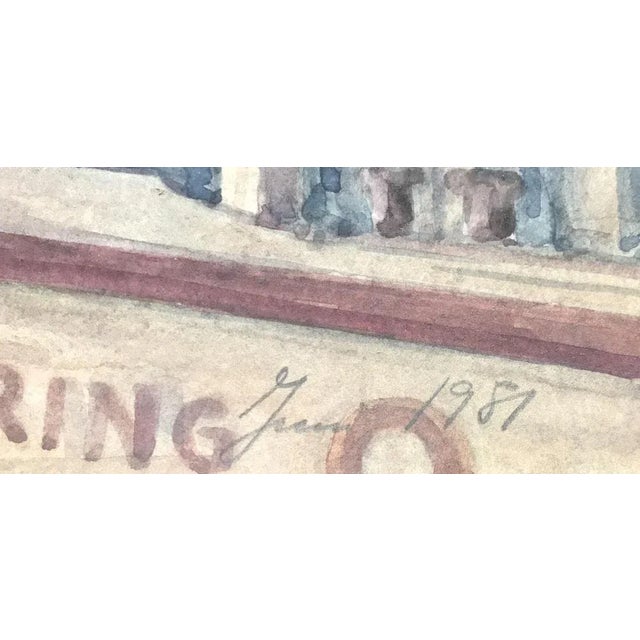 Pierre Desesuis, Alexander IIA Bridge, Paris, 1981, Watercolor & Gouache on Paper For Sale - Image 6 of 9