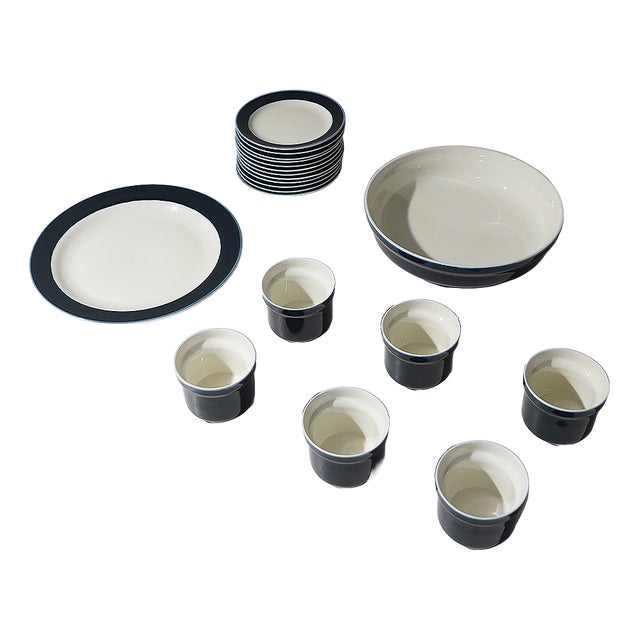 Eco Service Set by Giovanni Garibaldi for Ginori, 1970s, Set of 20 For Sale