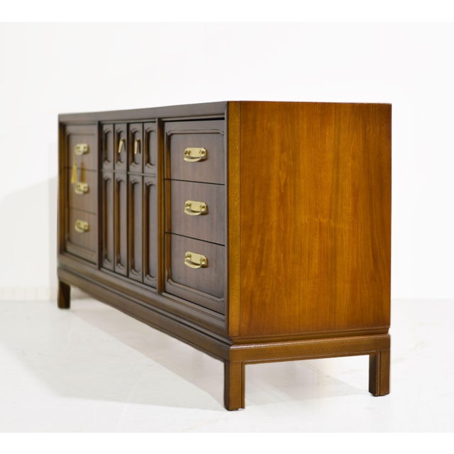 1970s Campaign Style Lowboy Dresser by Henry M. Goodman Furniture For Sale In Chicago - Image 6 of 12