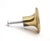 Pair of Vintage 1.5 In. Polished Brass Cabinet Drawer Knobs For Sale - Image 4 of 6