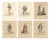 Medieval Italian Costume, 1860, Paper, Set of 6 For Sale