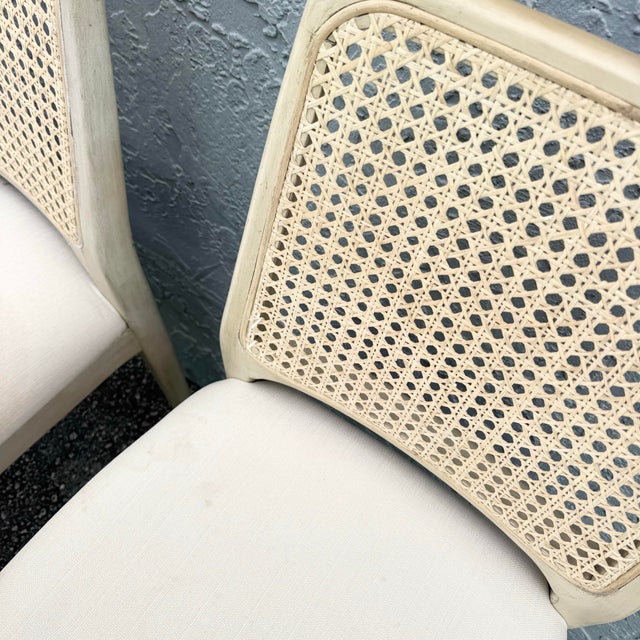 Tan Safavieh Reinhardt Rattan Dining Chairs - Set of 6 For Sale - Image 8 of 12