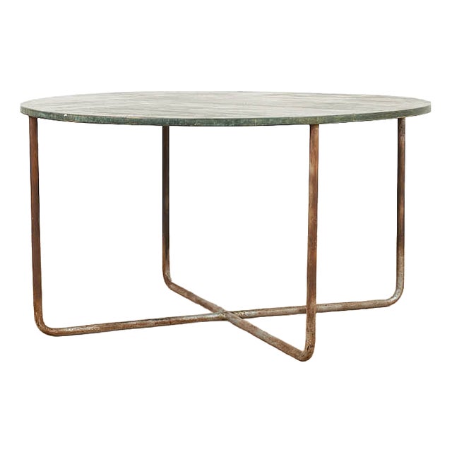 Steel Tube Table in Steel Tubes and Plywood Top For Sale