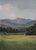 Possibilities of a New Day by Mo Myra | Watercolor on Paper Landscape with Mountains and Field For Sale
