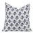 Fabdivine Block Print Cushion Cover 18x18 Inch Off-White Linen-Gandapushp For Sale