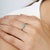 Emerald Hallmarked 925 Sterling Silver Pear Cut Natural Emerald Toi Et Moi Ring Size 7 For Sale - Image 8 of 12