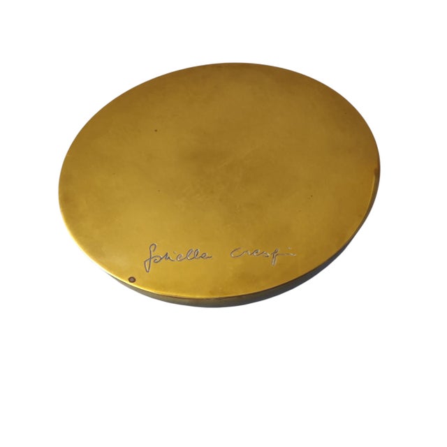 Antivento Ashtray with Brass Lid by Gabriella Crespi, Italy, 1960s For Sale - Image 12 of 17