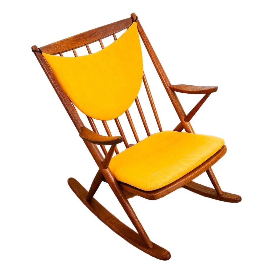 Mid-Century Danish Modern Teak Rocker Attributed to Frank Reenskaug for ...