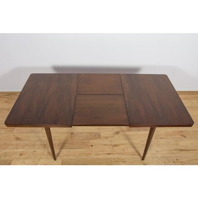 Mid-Century Walnut Dining Table by Bohumil Landsman for Jitona, Former Czechoslovakia, 1960s For Sale - Image 14 of 18