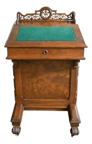 Antique Green Top Davenport Desk
