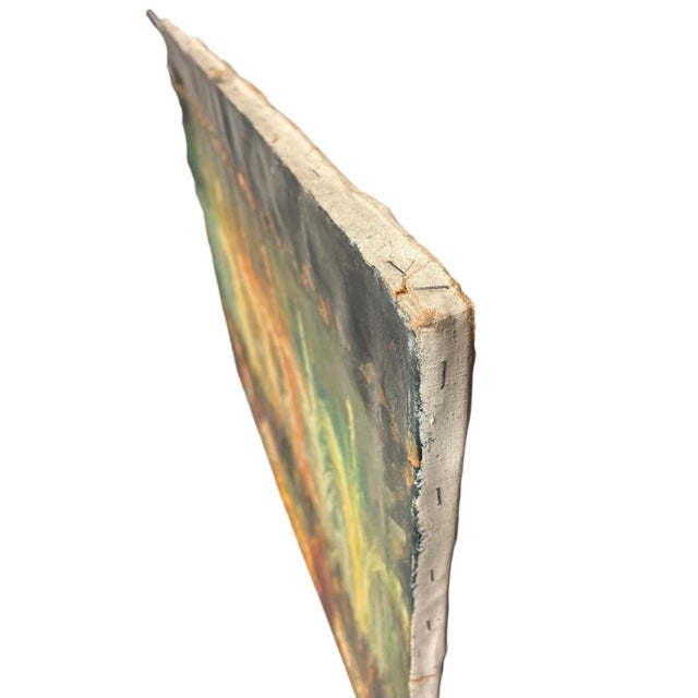 1960s 1960s Painting: Nocturnal Fountain Celebration For Sale - Image 5 of 12