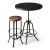 Spritely Home Accent Furniture EngleWood Round 29"W Metal Hall/Pub Table, Black For Sale - Image 4 of 5