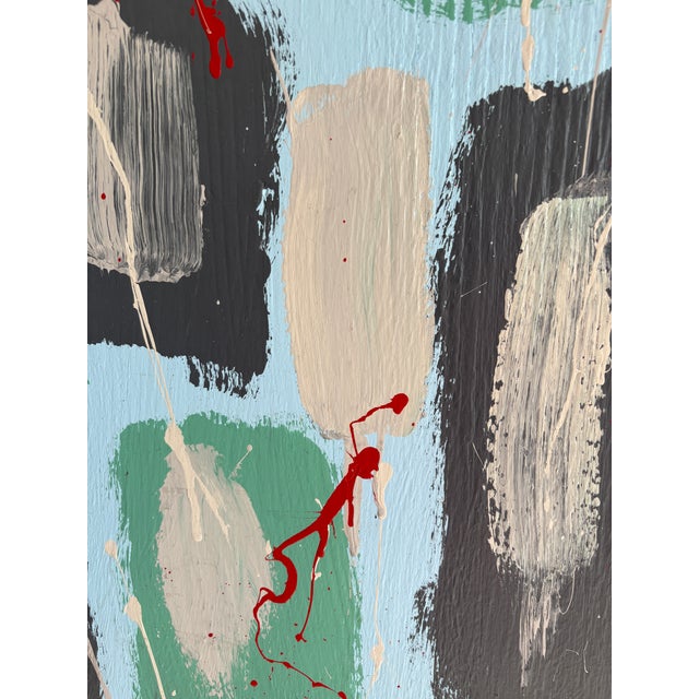 Large Abstract Painting on Board - Signed For Sale - Image 9 of 10