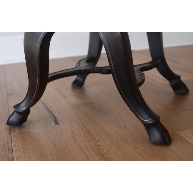 Neoclassical X-Frame Stools With Leather Cushions - A Pair For Sale - Image 10 of 17