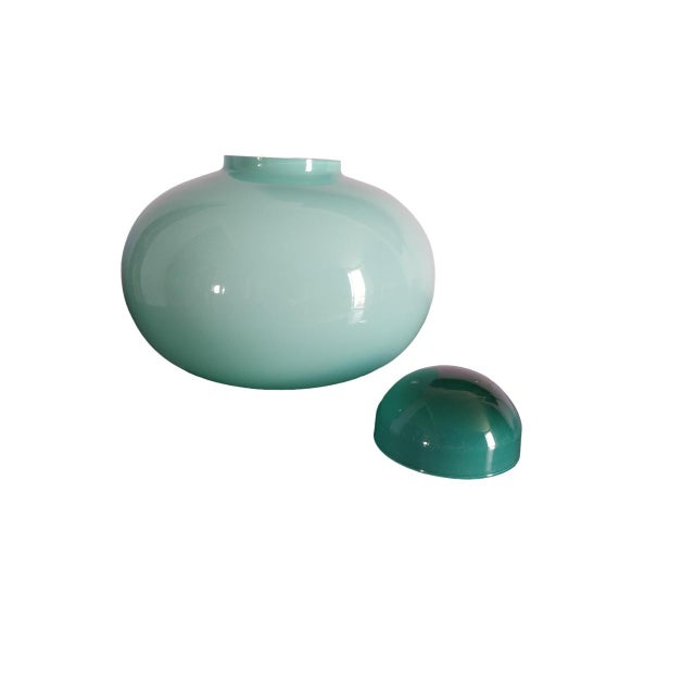 1970s Green Glass Vase from IVV Industria Vetraria Valdarnese, 1970s For Sale - Image 5 of 11