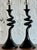 Black Vintage Boho Twisted Glass Lamps - A Pair For Sale - Image 8 of 12