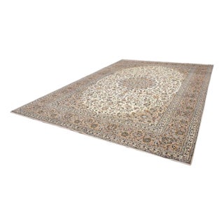 Kashan Rug in Hand-Knotted Wool For Sale