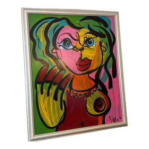1970 Peter Keil Abstract Original Painting Framed