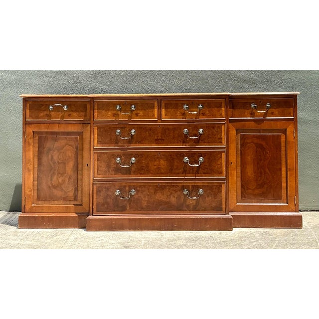 Vintage Flame Mahogany Sideboard Cabinet For Sale - Image 13 of 14