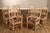 High Quality Vintage Set of Six Pine Dining Chairs with Bleached Finish and Carved Southwestern Motifs, Includes Two...