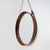 Glass Round Teak Wall Mirror, 1960s For Sale - Image 7 of 14