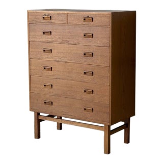 Oak High Dresser by Holger Jensen for FDB Møbler Danish Mid-Century Modern 1960s For Sale
