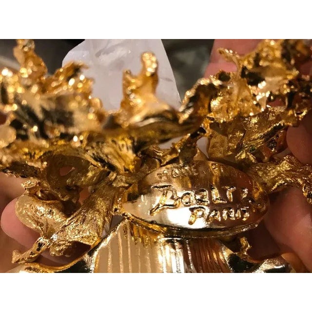 1970s Claude Victor Boeltz French Gold Bronze Dish Sculpture For Sale - Image 5 of 8