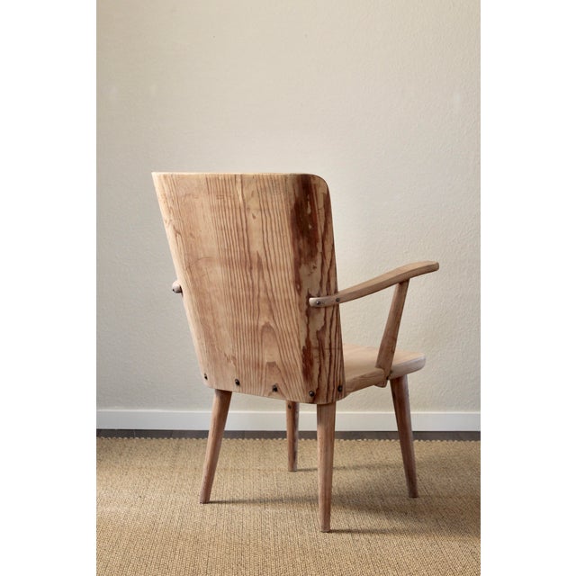 wedish Pine Armchair by Göran Malmvall, 1940s For Sale - Image 8 of 16