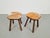 Vintage Milk Stools with Cowhide, 1950s, Set of 2 For Sale - Image 4 of 8