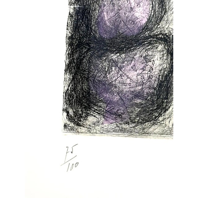 Marc Chagall - Bath-Sheba at the Feet of David - Original Handsigned Etching 1958 For Sale - Image 4 of 10