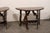 An Italian pair of carved-wood, Lyre leg console tables from the 19th century. These antique tables from Italy each...