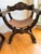 Traditional Vintage Savonarola Chairs – Carved Wood & Leather Sling Seats (Pair) For Sale - Image 3 of 5
