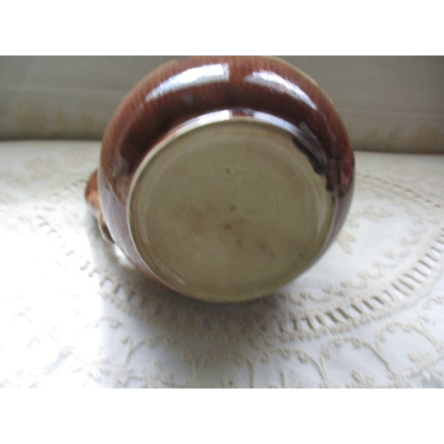 Antique 1800s Majolica Chinese Fan Design Pitcher For Sale - Image 4 of 6