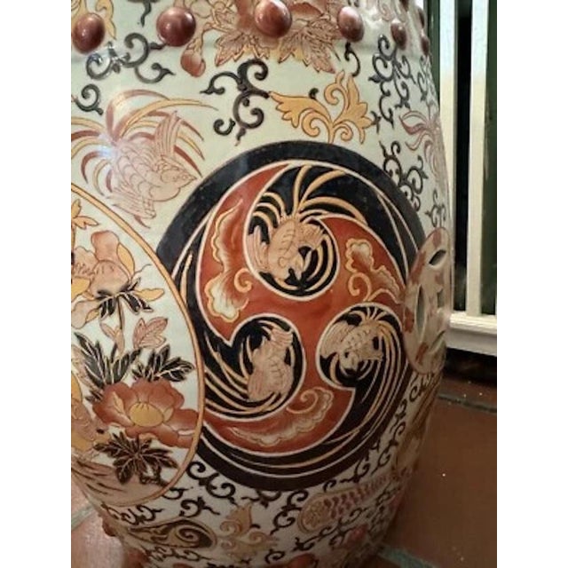 Ceramic 1950s Mid Century Chinese Hand Painted Porcelain Garden Stool For Sale - Image 7 of 12
