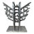 Vintage 91' Chrome Metal Brutalist Statue Sculpture Presentation Award Silver For Sale