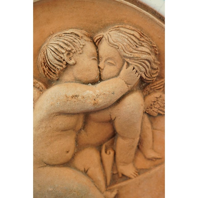 Ceramic Plaque with Terracotta Angels by Val Demone of Santo Stefano di Camastra, Sicily, Italy, 1980s For Sale - Image 11 of 18
