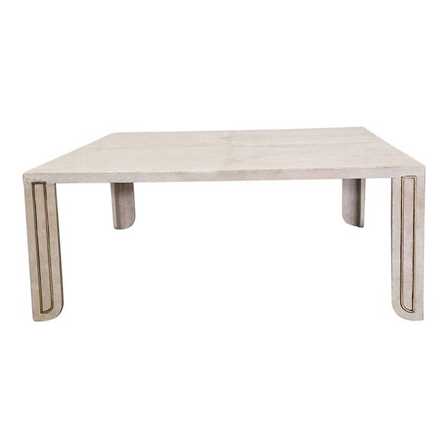 Ivory Parchment Coffee Table, 1980s For Sale - Image 8 of 13