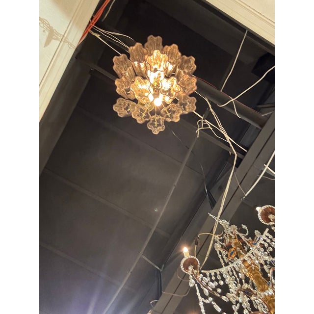 Brown Murano Fume Tronchi Glass Chandelier For Sale - Image 8 of 8