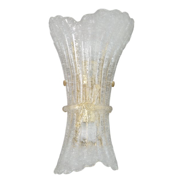Vintage Granite Murano Glass Wall Sconce, 1980s For Sale