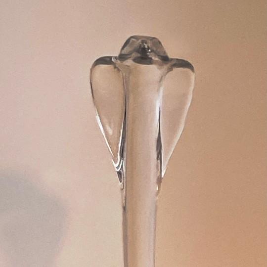 Daum France Crystal Standing Hooded Cobra Snake Sculpture (Large: 16.5”, Clear, Vintage, 1980s) For Sale In Philadelphia - Image 6 of 18