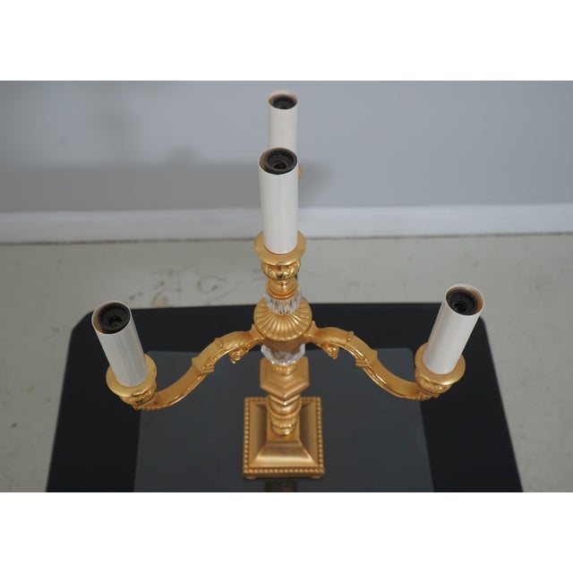 Pair of Laudarte Italian Four-Light Candelabra Lamps For Sale - Image 13 of 15