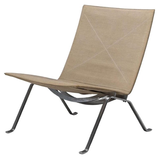 PK22 Chair in Canvas attributed to Poul Kjærholm for EKC, Denmark, 1956 For Sale - Image 18 of 18
