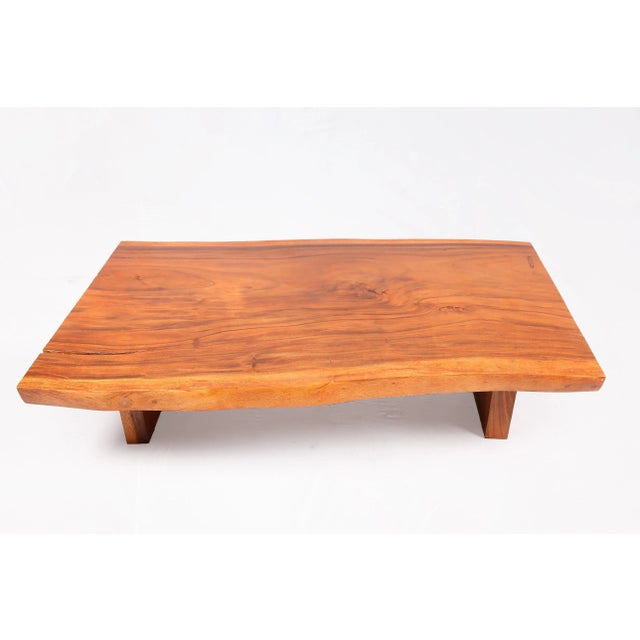 Modern One Slab Living Edge Coffee Table For Sale - Image 4 of 6