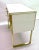 1990s Italian White Black and Gold Chest Sideboard on Brass Legs For Sale In New York - Image 6 of 10