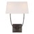 Chapman & Myers for Visual Comfort Signature Venini Double Sconce in Bronze with Linen Shade For Sale